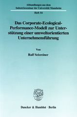 E-book, Das Corporate-Ecological-Performance-Modell zur Unterstützung einer umweltorientierten Unternehmensführung., Duncker & Humblot