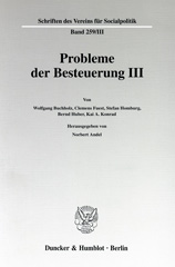 E-book, Probleme der Besteuerung III., Duncker & Humblot