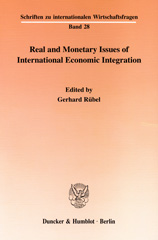 E-book, Real and Monetary Issues of International Economic Integration., Duncker & Humblot
