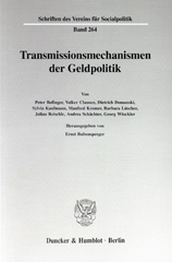 E-book, Transmissionsmechanismen der Geldpolitik., Duncker & Humblot