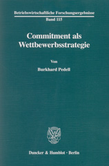 E-book, Commitment als Wettbewerbsstrategie., Duncker & Humblot