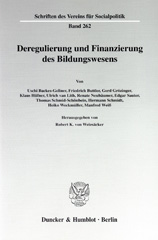 E-book, Deregulierung und Finanzierung des Bildungswesens., Duncker & Humblot