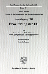 E-book, Erweiterung der EU. : Jahrestagung des Vereins für Socialpolitik, Gesellschaft für Wirtschafts- und Sozialwissenschaften, in Mainz 1999., Duncker & Humblot