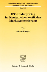 E-book, IPO-Underpricing im Kontext einer vertikalen Marktsegmentierung., Duncker & Humblot