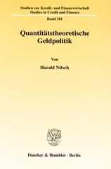 eBook, Quantitätstheoretische Geldpolitik., Duncker & Humblot