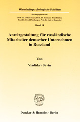 E-book, Anreizgestaltung für russländische Mitarbeiter deutscher Unternehmen in Russland., Savin, Vladislav, Duncker & Humblot