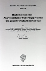 E-book, Hochschulökonomie - Analysen interner Steuerungsprobleme und gesamtwirtschaftlicher Effekte., Duncker & Humblot
