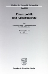 E-book, Finanzpolitik und Arbeitsmärkte., Duncker & Humblot