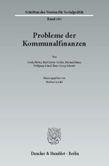 E-book, Probleme der Kommunalfinanzen., Duncker & Humblot