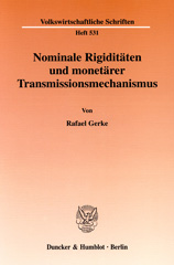 E-book, Nominale Rigiditäten und monetärer Transmissionsmechanismus., Duncker & Humblot