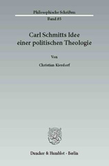E-book, Carl Schmitts Idee einer politischen Theologie., Duncker & Humblot