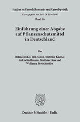 E-book, Einführung einer Abgabe auf Pflanzenschutzmittel in Deutschland., Duncker & Humblot