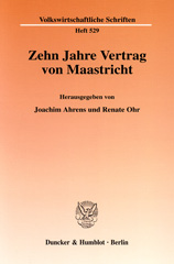 eBook, Zehn Jahre Vertrag von Maastricht., Duncker & Humblot