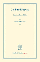 E-book, Geld und Kapital. : Gesammelte Aufsätze., Bendixen, Friedrich, Duncker & Humblot