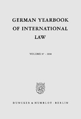E-book, German Yearbook of International Law - Jahrbuch für Internationales Recht., Duncker & Humblot