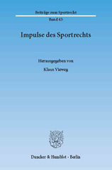 E-book, Impulse des Sportrechts., Duncker & Humblot