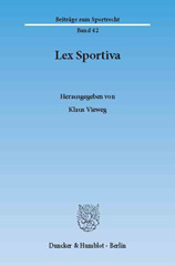 E-book, Lex Sportiva., Duncker & Humblot