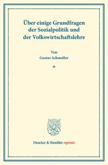 E-book, Über einige Grundfragen der Sozialpolitik und der Volkswirtschaftslehre., Duncker & Humblot