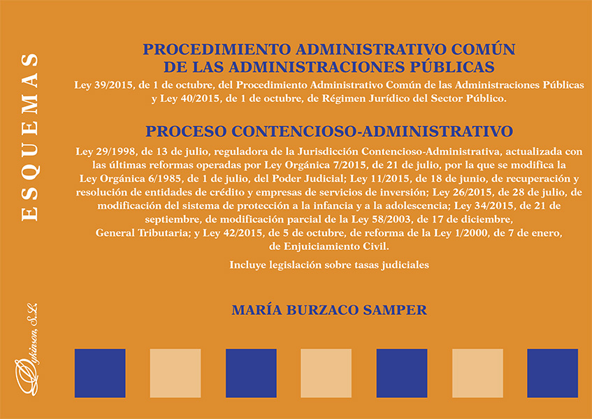 eBook, Procedimiento administrativo común de las administraciones públicas : proceso contencioso-administrativo : esquemas, Burzaco Samper, María, Dykinson