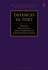E-book, Defences in Tort, Hart Publishing