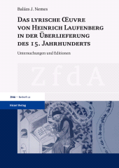 eBook, Das lyrische oeuvre von Heinrich Laufenberg in der Überlieferung des 15. Jahrhunderts : Untersuchungen und Editionen., S. Hirzel Verlag GmbH