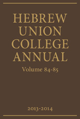 eBook, Hebrew Union College Annual, ISD
