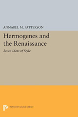 E-book, Hermogenes and the Renaissance : Seven Ideas of Style, Patterson, Annabel M., Princeton University Press