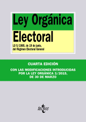 E-book, Ley Orgánica Electoral : LO 5/1985, de 19 de junio, del Régimen Electoral General. Cuarta edición, Tecnos