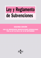 E-book, Ley y Reglamento de Subvenciones, Tecnos