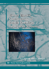 E-book, Cluster Electric Spectroscopy of Colloid Chemical Oxyhydrate Systems, Sucharev, Yuri I., Trans Tech Publications Ltd
