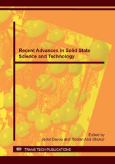 E-book, Recent Advances in Solid State Science and Technology, Trans Tech Publications Ltd