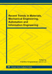 eBook, Recent Trends in Materials, Mechanical Engineering, Automation and Information Engineering, Trans Tech Publications Ltd