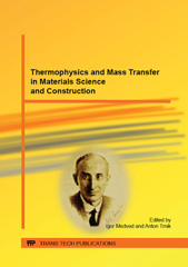 E-book, Thermophysics and Mass Transfer in Materials Science and Construction, Trans Tech Publications Ltd