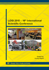 E-book, LOGI 2015 - 16th International Scientific Conference, Trans Tech Publications Ltd