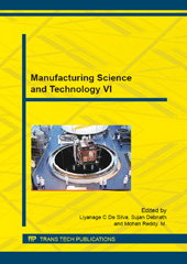 E-book, Manufacturing Science and Technology VI, Trans Tech Publications Ltd