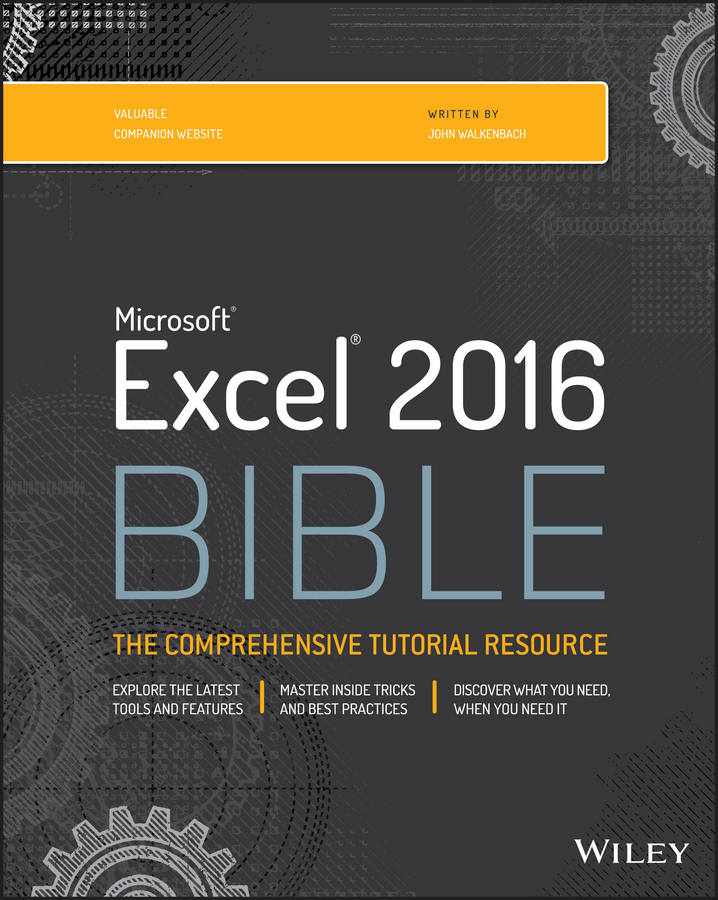 E-book, Excel 2016 Bible, John Wiley & Sons