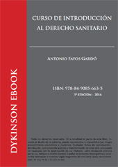 E-book, Curso de introducción al derecho sanitario, Grado en Enfermería : 1°, Dykinson