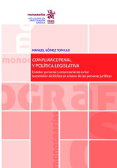 E-book, Compliance penal y política legislativa, Gómez Tomillo, Manuel, Tirant lo Blanch