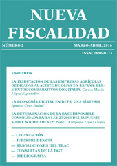 Artikel, La tributación de las empresas agrícolasdedicadas al aceite de oliva en España : elementos comparativos con Italia, Dykinson