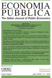 Article, Frammentazione comunale e spesa pubblica : una proposta di aggregazione sui sistemi locali del lavoro, Franco Angeli