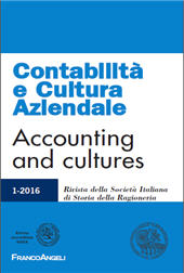 Fascículo, Contabilità e cultura aziendale : rivista della Società Italiana di Storia della Ragioneria : XVI, 1, 2016, Franco Angeli