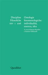 Fascicolo, Discipline filosofiche : XXVI, 1, 2016, Quodlibet