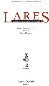 Fascicolo, Lares : rivista quadrimestrale di studi demo-etno-antropologici : LXXXII, 1, 2016, L.S. Olschki