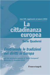 Fascículo, La cittadinanza europea : XIII, supplemento al n. 1, 2016, Franco Angeli