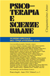 Fascicolo, Psicoterapia e scienze umane : L, 3, 2016, Franco Angeli