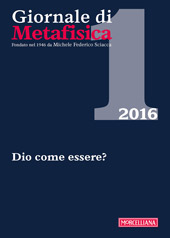 Fascicolo, Giornale di metafisica : XXXVIII, 1, 2016, Morcelliana