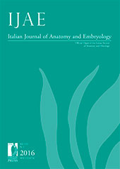 Heft, IJAE : Italian Journal of Anatomy and Embryology : 121, 1, 2016, Firenze University Press