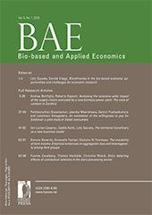Heft, Bio-based and Applied Economics : 5, 1, 2016, Firenze University Press