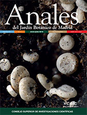 Issue, Anales del Jardín Botánico de Madrid : 73, 1, 2016, CSIC, Consejo Superior de Investigaciones Científicas