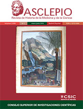 Fascicolo, Asclepio : revista de historia de la medicina y de la ciencia : LXVIII, 1, 2016, CSIC, Consejo Superior de Investigaciones Científicas